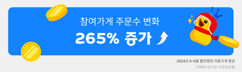 요기요 할인랭킹 주문 증가